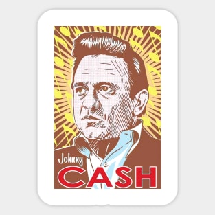 Vintage Poster Johnny Cash Sticker